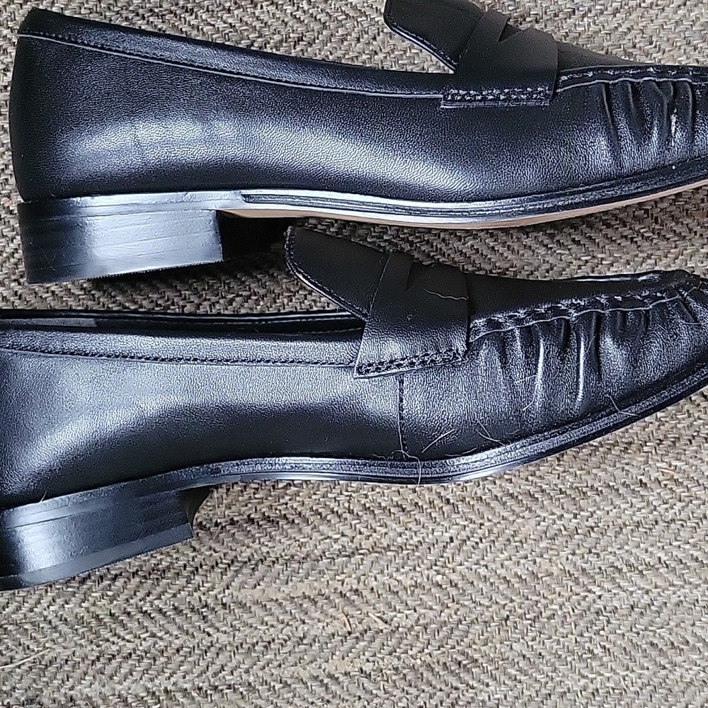 J. Crew Women's Sleek Black Leather Flats - Picture 4 of 4